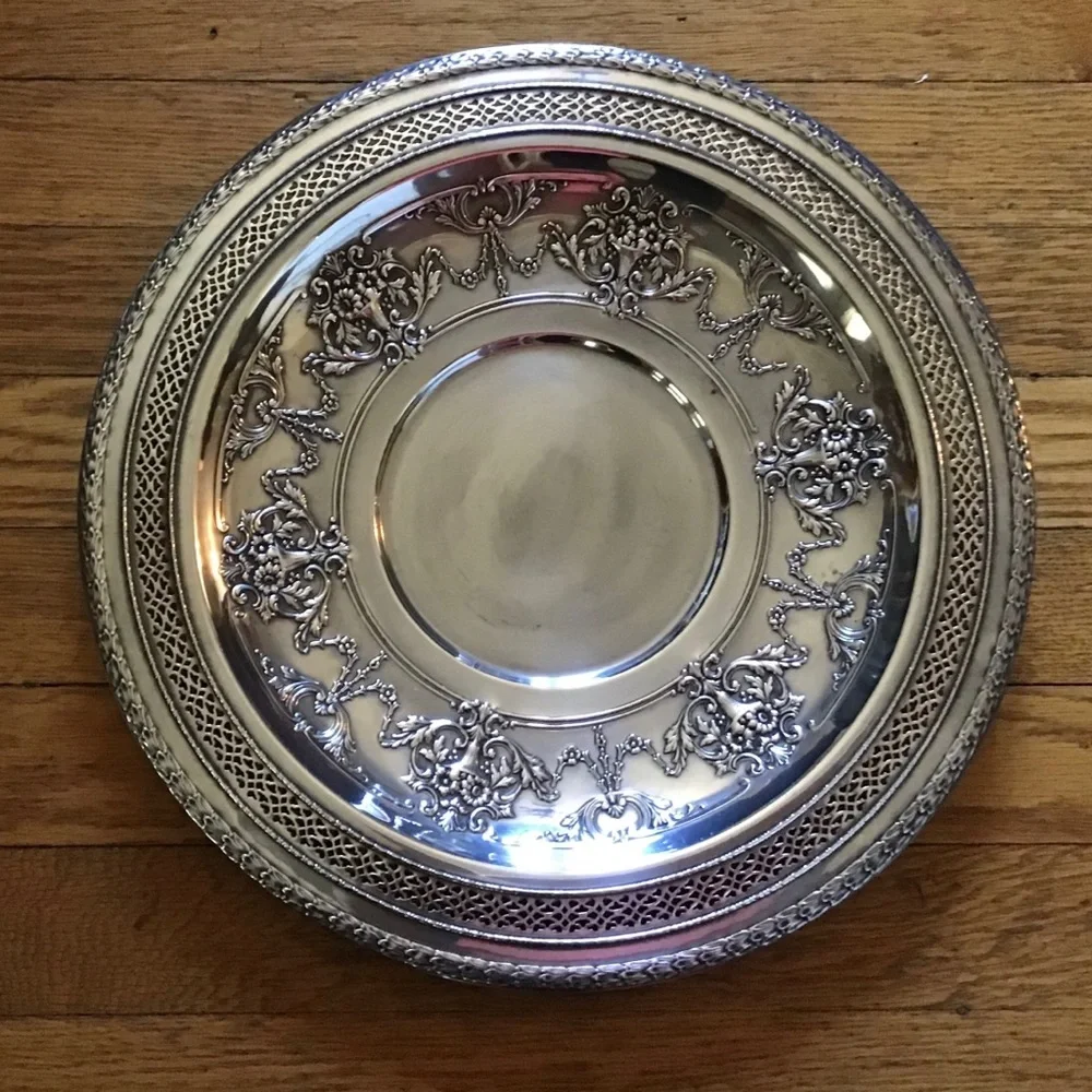 Vintage International Silver Company Ornate Serving Tray/Charger